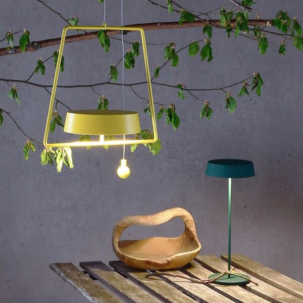 Deko-Light Miram lampă suspendată LED cu acum., regl. galbenă, reglabil, Galben, Camera de zi / sufragerie, Metal, Modern