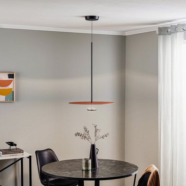 Lustră Pendul Vibia, Flat, reglabil, Portocaliu, Camera de zi, Metal, Modern