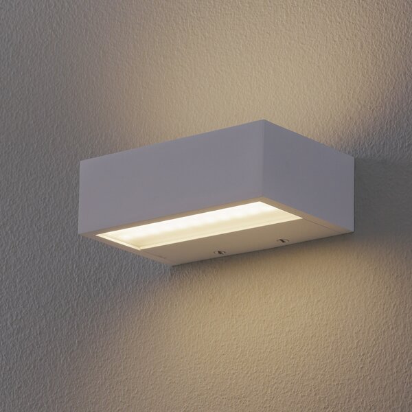 Decor Walther Box aplică LED albă 2.700K 15cm, reglabil, Alb, Baie, Metal, Modern, Perete unghiular