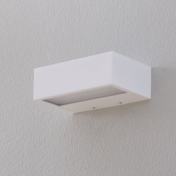 Decor Walther Box aplică LED albă 2.700K 15cm, reglabil, Alb, Baie, Metal, Modern, Perete unghiular