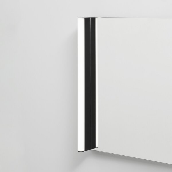 Decor Walther Slat aplică LED, neagră, reglabil, Negru, Baie, Metal, Modern