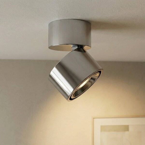 Decor Walther Studio spot plafon LED crom Ø 7,6cm, reglabil, Metalic, Camera de zi / sufragerie, Metal, Modern