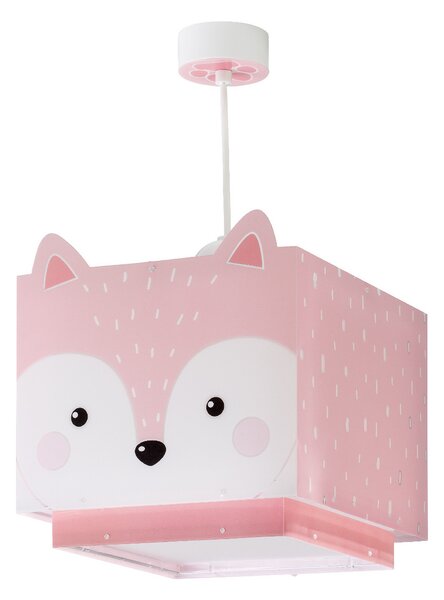 Dalber Lampa suspendată pentru copii LITTLE FOX, cu 1 bec, reglabil, Roz / Rosé, Camera copiilor, Plastic