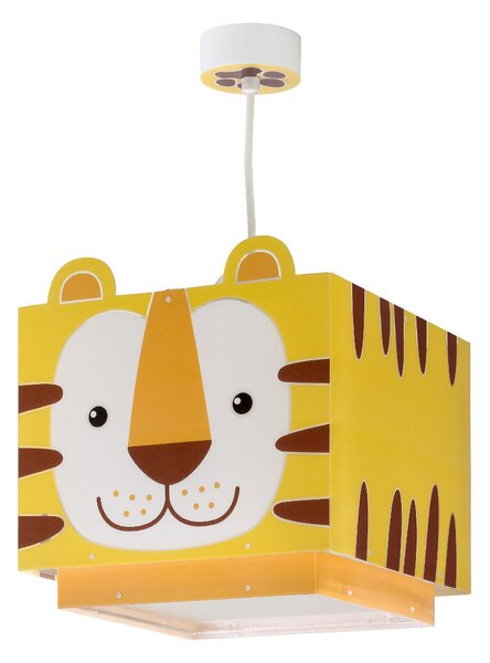 Dalber Lampă suspendată pentru copii LITTLE TIGER, cu 1 bec, reglabil, Galben, Camera copiilor, Plastic