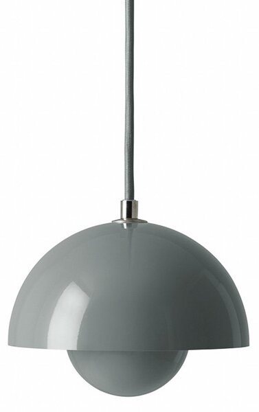 Lustră Pendul &Tradition, Flowerpot VP10, reglabil, Gri, Camera de zi, Metal, Design