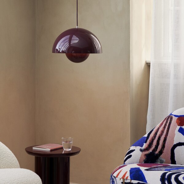 Lustră Pendul &Tradition, Flowerpot VP7, reglabil, Violet, Camera de zi, Metal, Design