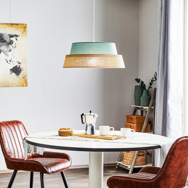 Duolla Euluna Galaxy Soft Nature lampă suspendată gri/maro, reglabil, Maro / Rugină, Camera de zi / sufragerie, Țesătură / Textil, Modern