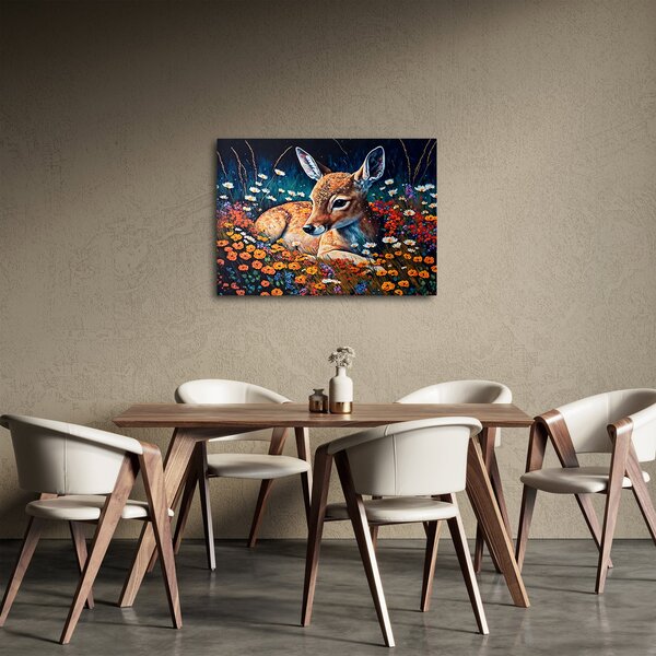 Tablou - Cerb pictat (70x50 cm)