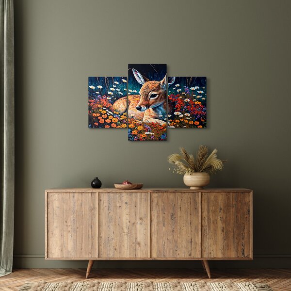 Tablou - Cerb pictat (90x60 cm)