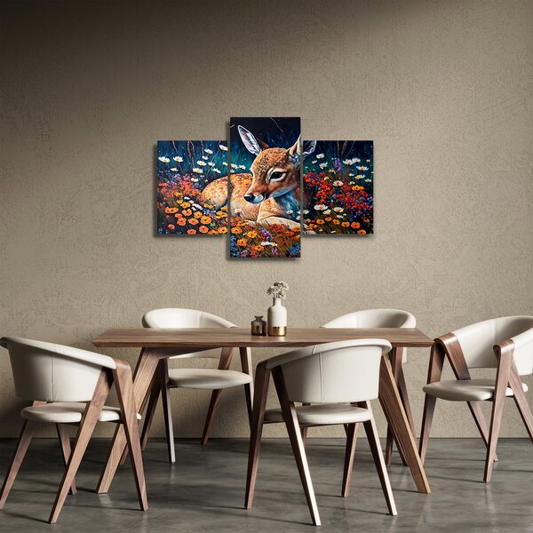 Tablou - Cerb pictat (90x60 cm)