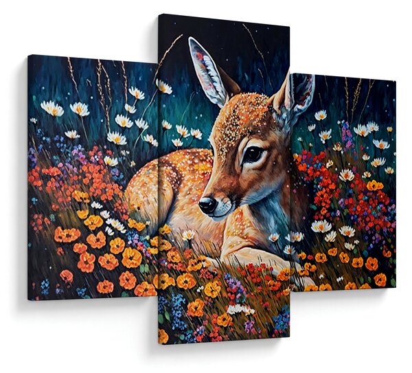 Tablou - Cerb pictat (90x60 cm)