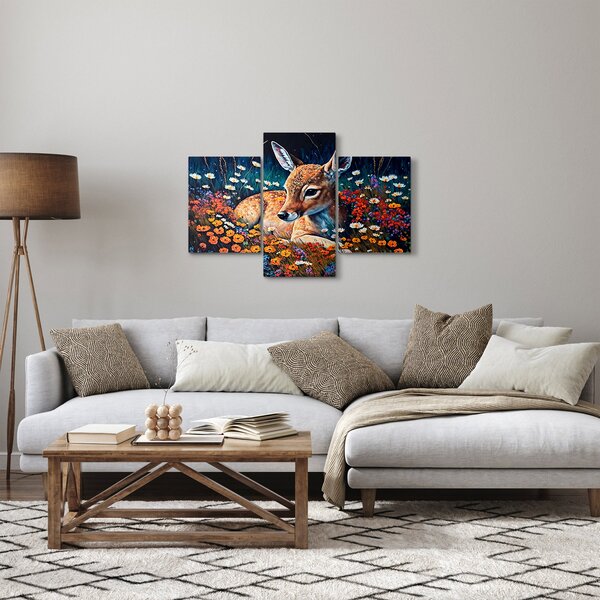 Tablou - Cerb pictat (90x60 cm)