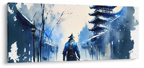 Tablou - Samurai, aquarel (120x50 cm)