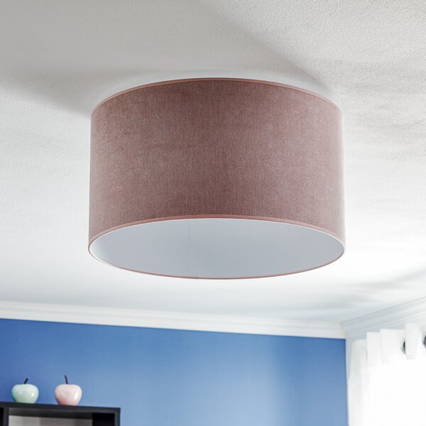 Duolla Plafonieră Pastell Roller Ø 45cm roz, reglabil, Roz / Rosé, Camera de zi / sufragerie, Țesătură / Textil, Viața tânără