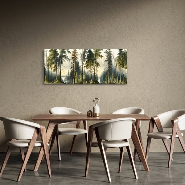 Tablou - Peisaj de epocă de păduri (120x50 cm)