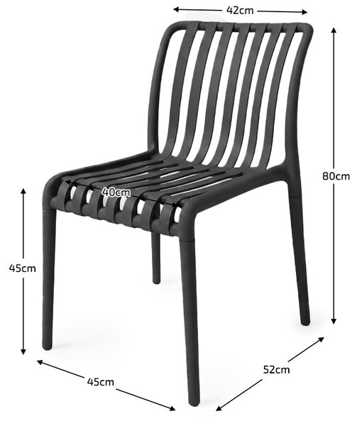 Scaun din plastic TREGO, antracit