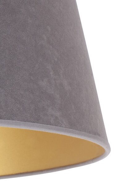 Duolla Abajur Cone înălțime 18 cm, gri/auriu, Gri, Țesătură / Textil