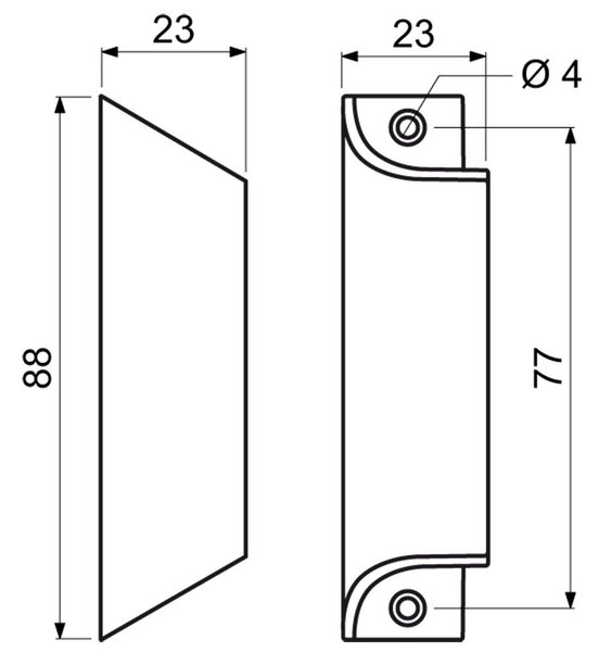 Mâner ușă balcon din aluminiu MAD.6010, bronz