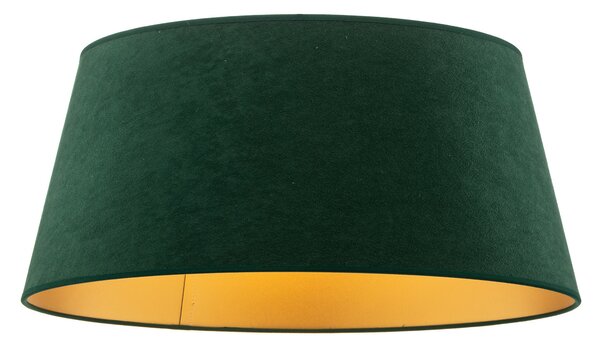 Duolla Abajur Cone înălțime 22,5 cm, verde închis/auriu, Verde, Țesătură / Textil