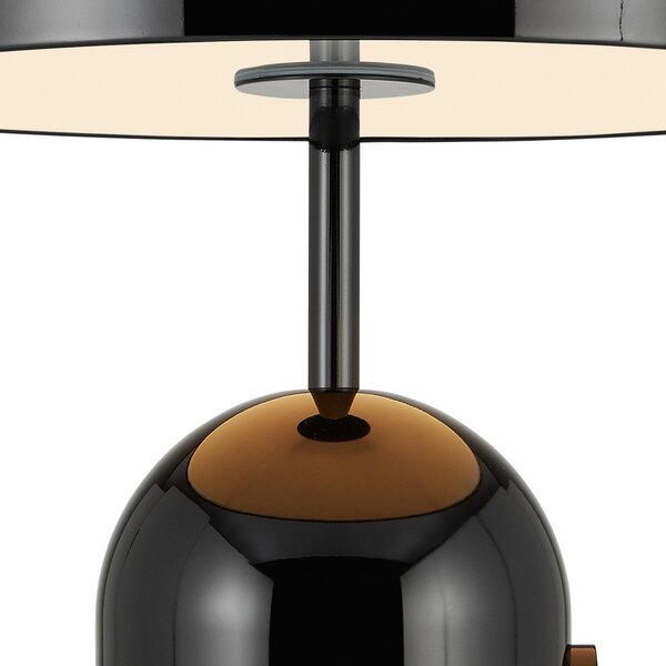Lampă de masă Tom Dixon, Bell, reglabil, Negru, Camera de zi, Metal, Design