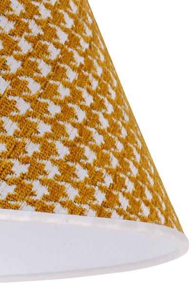 Duolla Abajur Sofia 25 cm, model cu picioare de cocoș galben, Galben, Țesătură / Textil