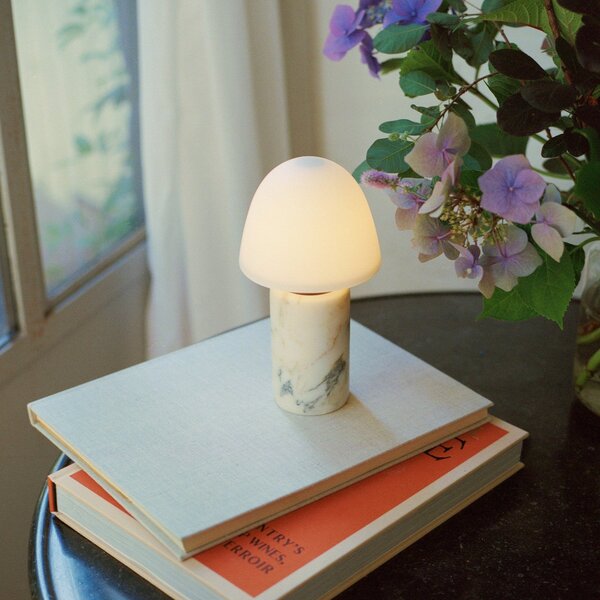 Lampă de masă Made By Hand, Fuse, Bej, Camera de zi, Marmură, Design