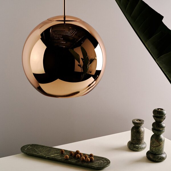 Lustră Pendul Tom Dixon, Copper Round, reglabil, Cupru, Camera de zi, Plastic, Design
