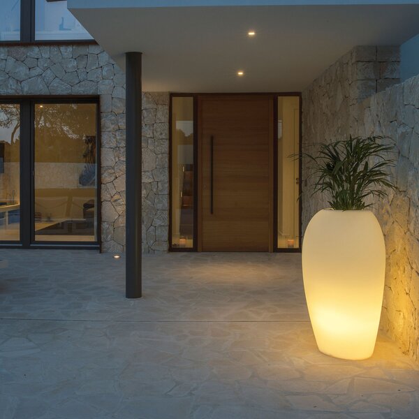 Degardo Lampă decorativă Storus V LED RGB+CCT plantabil alb, reglabil, Alb, Plastic, Modern