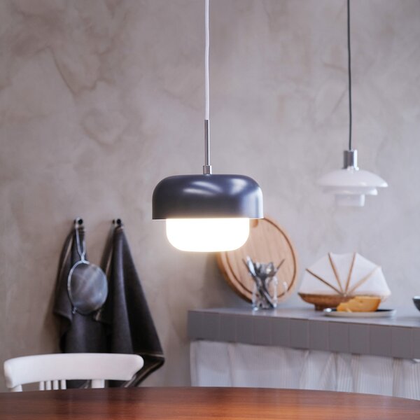 Dyberg Larsen Lampa suspendată Haipot, gri închis, reglabil, Gri, Camera de zi / sufragerie, Metal, Scandinavă