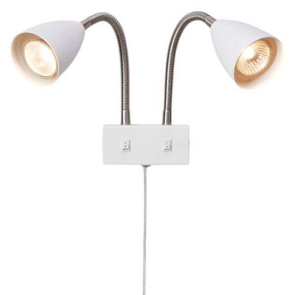 Lampă de perete Markslöjd, Ciro, Alb, Camera de zi, Metal, Modern