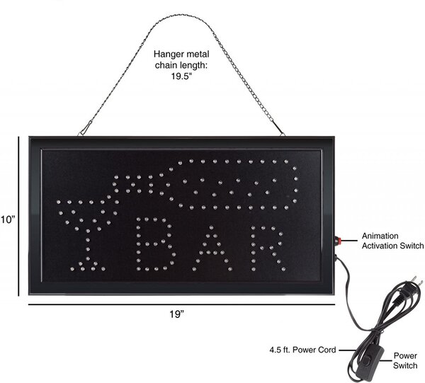 Reclama Text LED - BAR / animatie luminoasa dinamica NOU