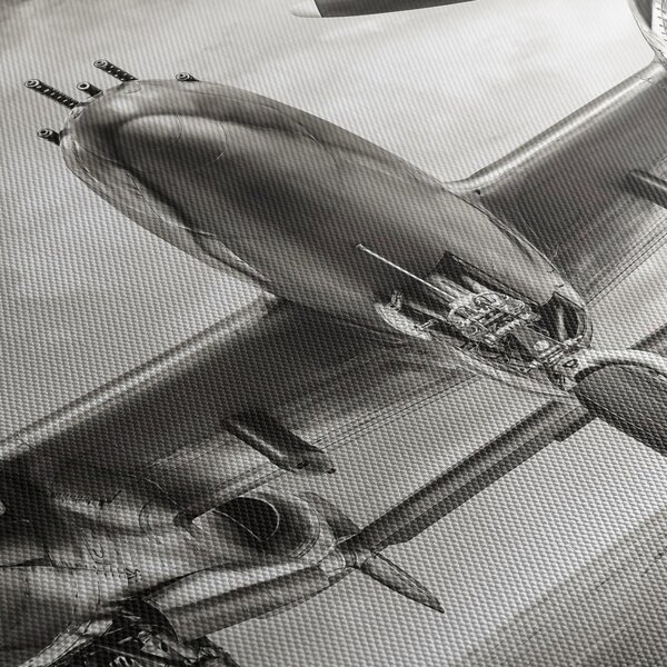 Tablou - Warbird (cu ceas) (90x30 cm)
