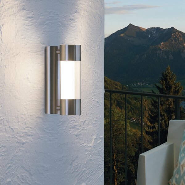 EGLO Aplică LED pentru exterior Robledo din oțel inoxidabil, Metalic, Metal, Modern