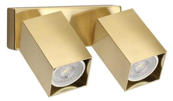 Ideal Lux - Aplica spot LED de perete DYNAMITE, 2x GU10, 7W per bec, 230V, CRI 90, alamă