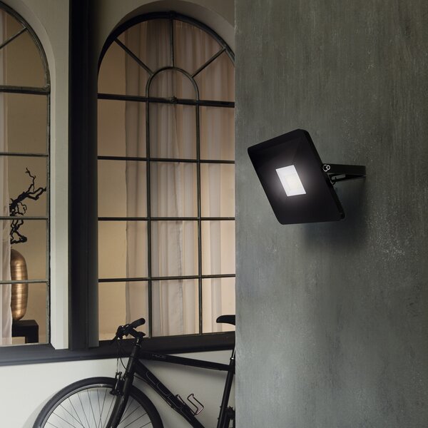 EGLO Proiector LED de exterior Faedo 3, negru, 50W, Negru, Metal, Modern