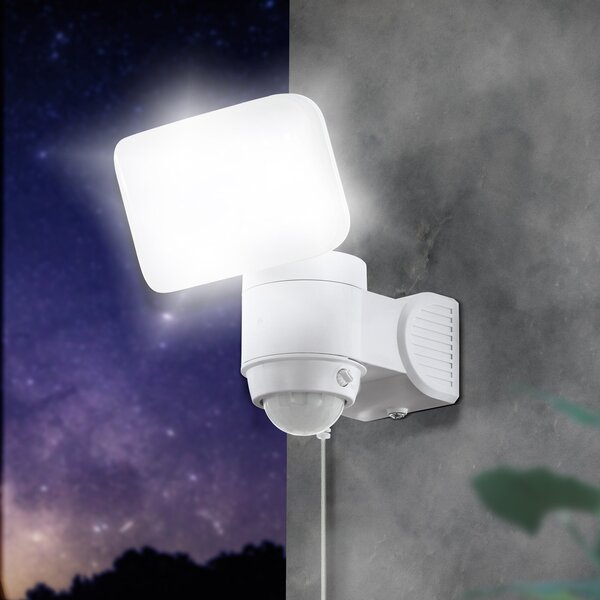 EGLO Lampă LED solară Casabas cu senzor, negru, Negru, Plastic, Modern