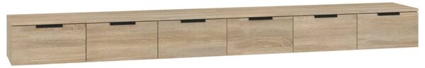 Dulapuri perete, 2 buc., sonoma, 102x30x20 cm, lemn prelucrat