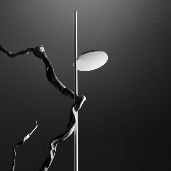 Stilnovo Lampadar Kimia LED, negru, reglabil, Negru, Camera de zi / sufragerie, Metal, Design