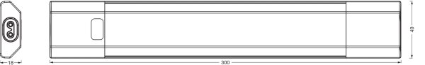 Osram - LINEAR EDGE LED/4W/230V 30 cm, corp de iluminat sub dulap, reglabil, cu senzor, negru