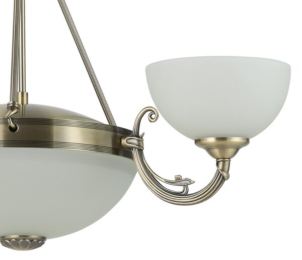 EGLO Savy lampă suspendată, cinci surse, reglabil, Bronz / Alamă Veche, Camera de zi / sufragerie, Metal