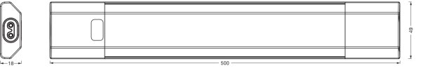 Osram LINEAR EDGE LED - corp LED dimerizabil pentru montaj sub dulap, cu senzor, 8W/230V, 50 cm, alb
