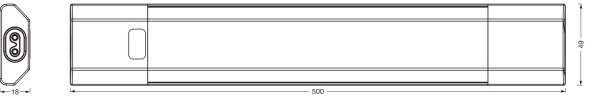 Osram - Lampă LED sub dulap LINEAR EDGE LED/8W/230V 50 cm, dimmabilă, cu senzor, negru
