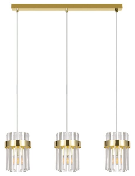 VETRO Lustră suspendată pe cablu 3xE14/10W/230V aurie