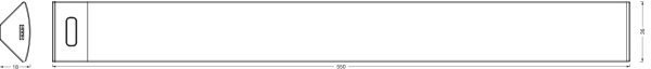 Osram-LED lampă LED pentru montare sub dulap, dimmabilă, cu senzor, LINEAR ANGLE, LED/7,5W/230V, 55 cm, negru