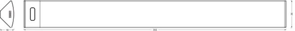 Osram - Lampă LED pentru montare sub mobilier, cu senzor, dimabilă, LINEAR ANGLE LED/5W/230V, 35 cm, albă