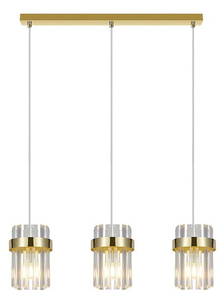 VETRO Lustră suspendată pe cablu 3xE14/10W/230V aurie
