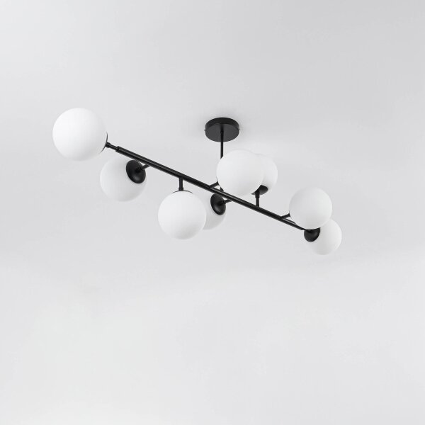 Lustră cu tijă DORADO 8xE14/40W/230V, neagră