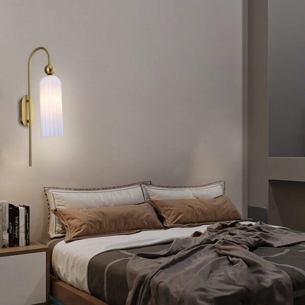 Lampă de perete PIEGA 1xE14/40W/230V alamă/albă