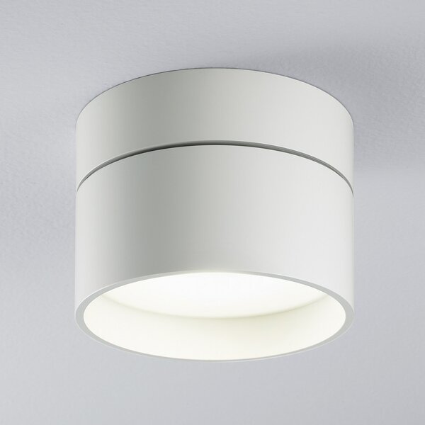 Egger Licht EGG DLS LED plafonieră Piper, Ø 11 cm, alb, Alb, Camera de zi / sufragerie, Metal, Modern