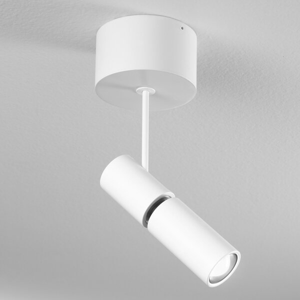 Egger Licht EGG DLS LED spot Zooom XL, carcasă montată la suprafață, 3.000K, alb, reglabil, Alb, Camera de zi / sufragerie, Metal, Modern